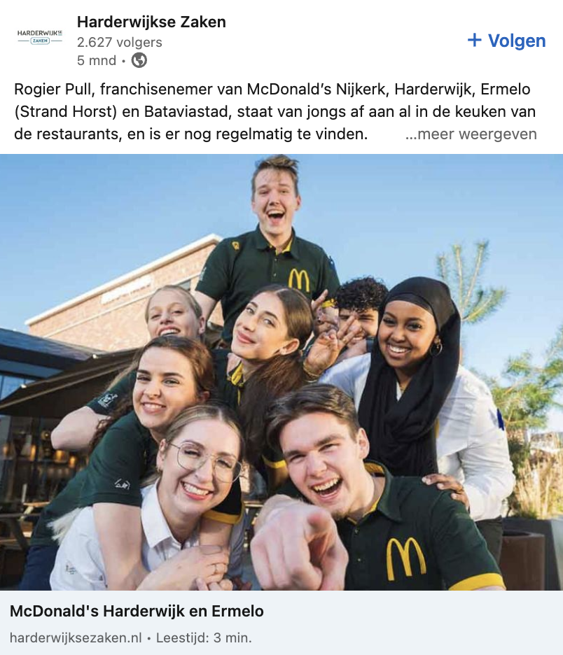 Werken bij McDonald's - Buro Aangenaam