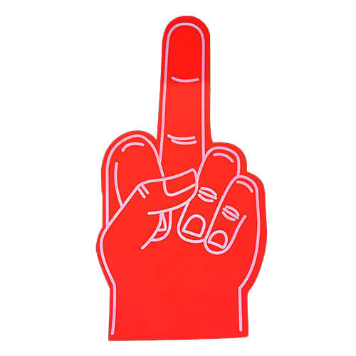 Foam-hand-middle-finger-red