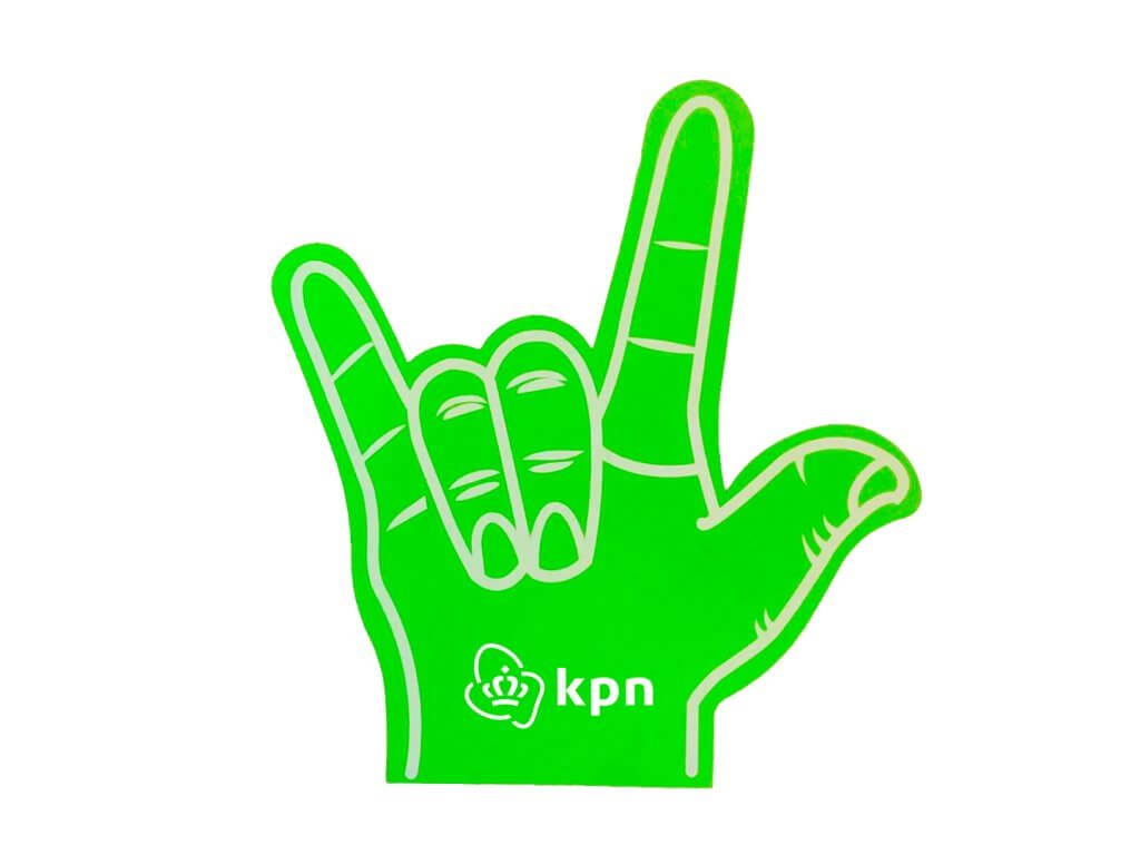 Foam-hand-rock-hand-green-kpn