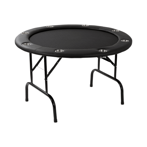 Poker table - foldable - black round