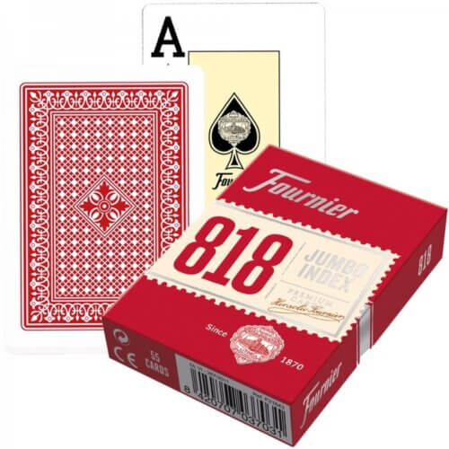 Poker Karten - Fournier - 818 rot